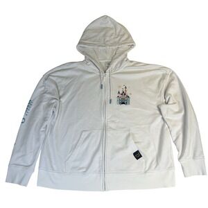 Disneyland Resort Full Zip Hoodie Castle Graphic Women's Size XL Disney Sweater
